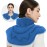 MEISENHOME Microwavable Heating Pad for Neck and Shoulders, Weighted Microwave Moist Heated Wrap for Pain Relief Muscle Stress Tension, Heat Neck Wrap with Aromatherapy, Hot & Cold Compress, Blue