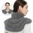 MEISENHOME Microwavable Heating Pad for Neck and Shoulders, Weighted Microwave Moist Heated Wrap for Pain Relief Muscle Stress Tension, Heat Neck Wrap with Aromatherapy, Hot & Cold Compress, Grey