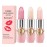 BestLand 3 Pcs/Set Flower Jelly Lipstick Set Temperature Change Moisturizer Long Lasting Nutritious Glossy Shine Lip Balm Magic Gold Crystal PH Color Change Lip Gloss for Women