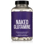 NAKED L-Glutamine Muscle Recovery Capsules, 1000mg, 240 Count, Made in The USA, Non-GMO, Gluten and Soy Free