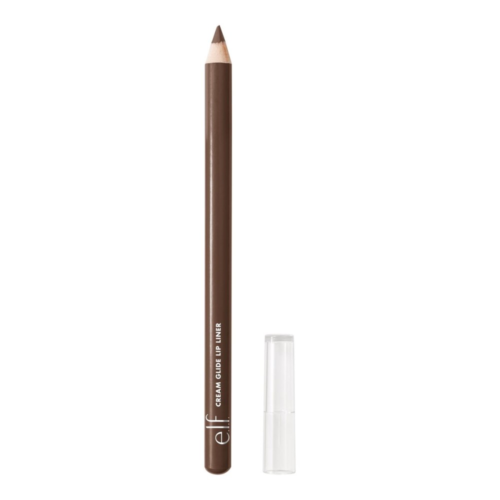 e.l.f. Cream Glide Lip Liner, Highly-Pigmented Pencil For Shaping & Sculpting Lips, Semi-Matte Finish, Vegan & Cruelty-Free, Dark Cocoa