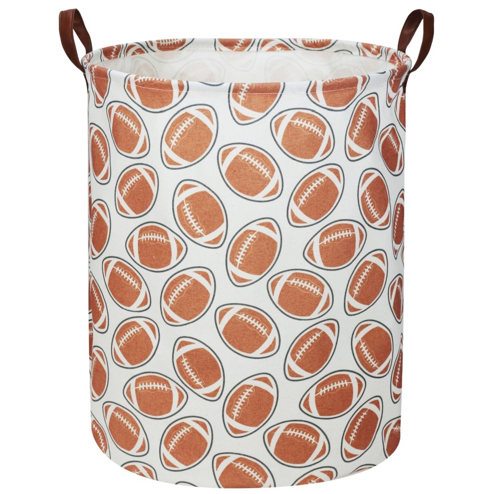 ESSME Kids Laundry Basket,Football Laundry Hamper for Boys Room Decor,Boys hamper,Nursery Hamper,Home Organizer.(Footballs)