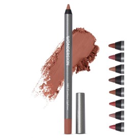 Wonderskin Lipliner Pencil - 360 Contour Lipliner, Long Lasting, Sharpenable, Waterproof and Transfer-Proof Brown Lip Liner Pencil (Saddle)