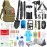 Emergency Survival Kit, 151 Pcs Survival Gear First Aid Kit, Outdoor Trauma Bag with Tactical Flashlight Knife Pliers Pen Blanket Bracelets Compass for Camping Earthquake or Adventures (Khaki)