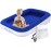 King Koil Luxury Toddler Inflatable Child Airbed, Travel Bed with Built-in Safety Bumper, Portable Air Mattress for Kids, Includes High-Speed Pump - Blue