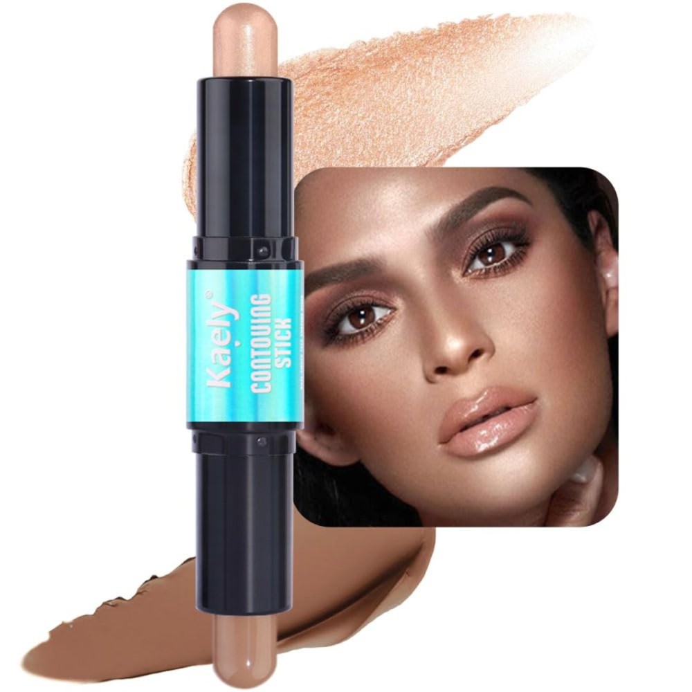 evpct 2in1 Face Shaping & Contouring Stick Cream Contour Concealer Bronzer Stick Makeup Kit for Beginner Face Highlighter Makeup Stick contorno maquillaje de maquillaje profesional,NEW Rich