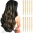 RINBOOOL Blonde Hair Extensions Clip in for Kids Girls, 10 Pieces 22 Inch Long Straight Colored Streak Synthetic Accessories Hairpiece Clip ins, Play Party Highlights