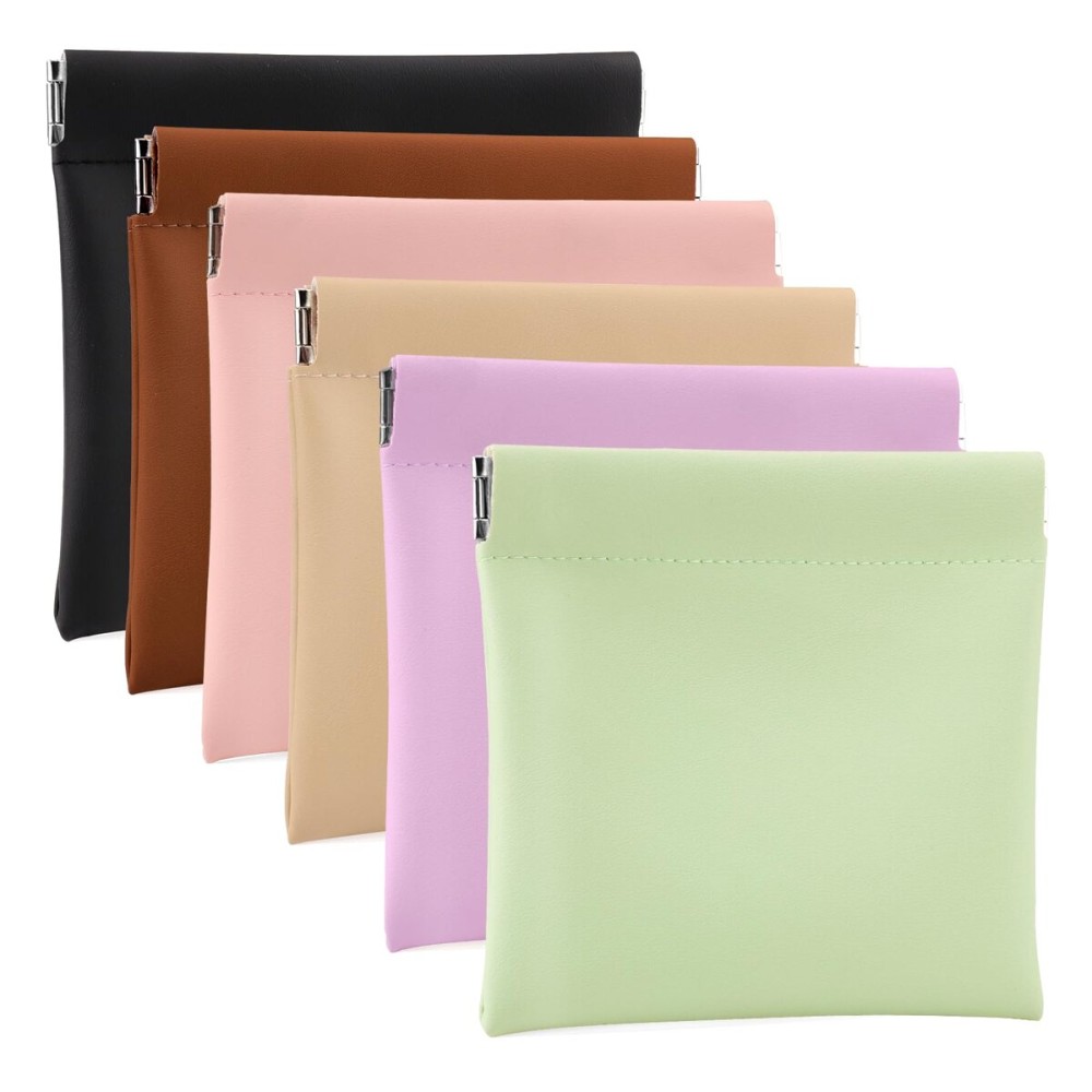 BUSOHA 6 PCS Small Makeup Bag for Purse, Mini Portable Cosmetic Bags for Women, Coin Purse Lipstick Cosmetic Accessories Organizer, Small Travel Kit Storage Pouch