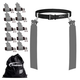 Trained 10 Man Flag Football Belt Pop Set (GREY)