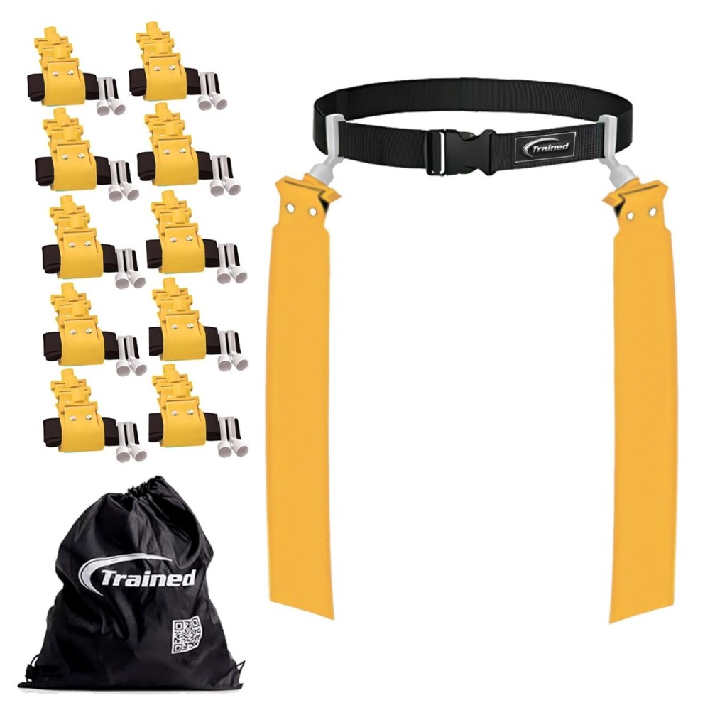 Trained 10 Man Flag Football Belt Pop Set (YELLOW)