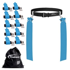 Trained 10 Man Flag Football Belt Pop Set (BLUE)