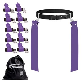 Trained 10 Man Flag Football Belt Pop Set (PURPLE)