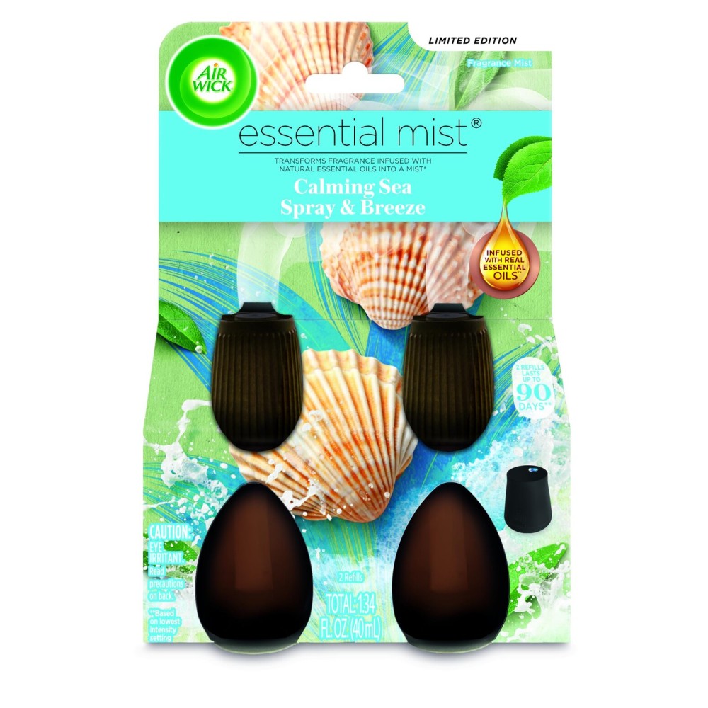 Air Wick Essential Mist Twin Refill Calming Sea Spray & Breeze 2 ct.