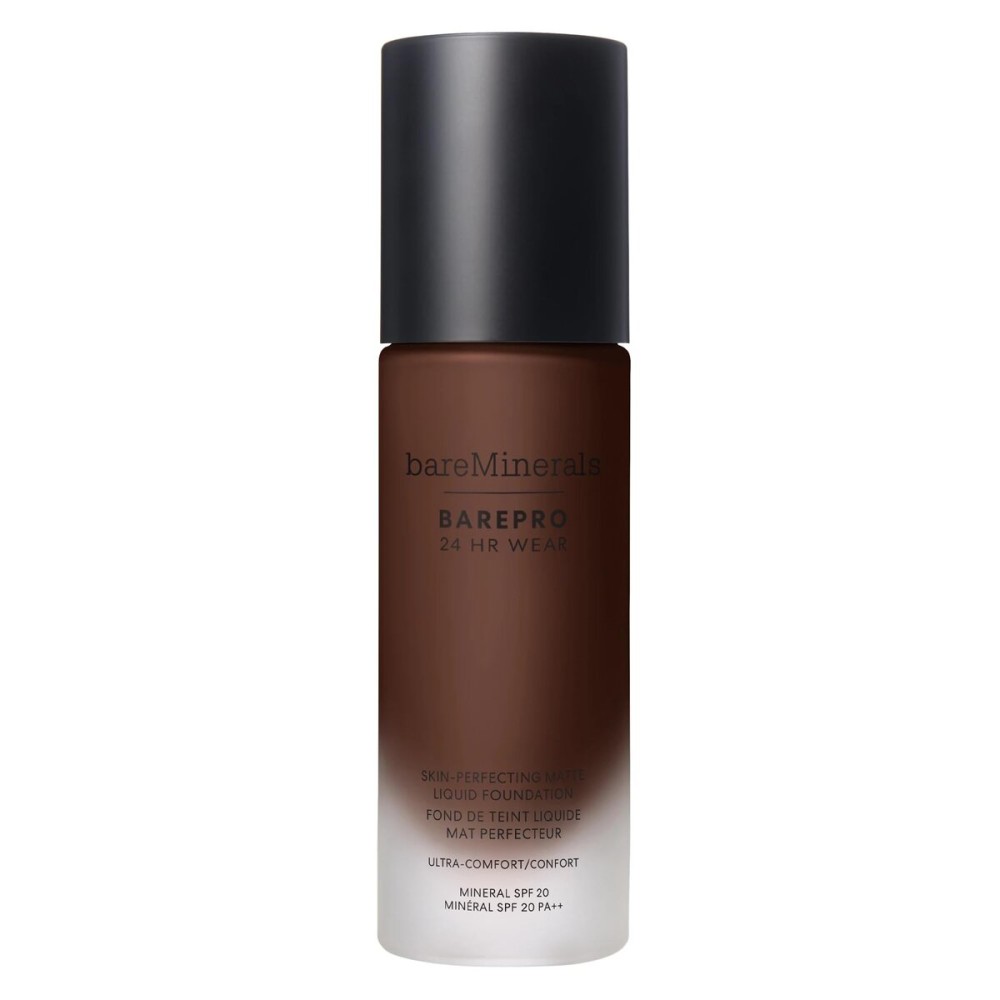bareminerals Barepro 24HR Wear Matte Liquid Foundation Mineral SPF 20, Full Coverage Foundation Makeup for Mature Skin, Oil-Free, Vegan