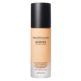 bareminerals Barepro 24HR Wear Matte Liquid Foundation Mineral SPF 20, Full Coverage Foundation Makeup for Mature Skin, Oil-Free, Vegan