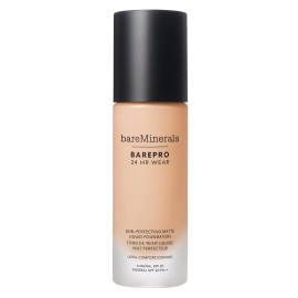 bareminerals Barepro 24HR Wear Matte Liquid Foundation Mineral SPF 20, Full Coverage Foundation Makeup for Mature Skin, Oil-Free, Vegan