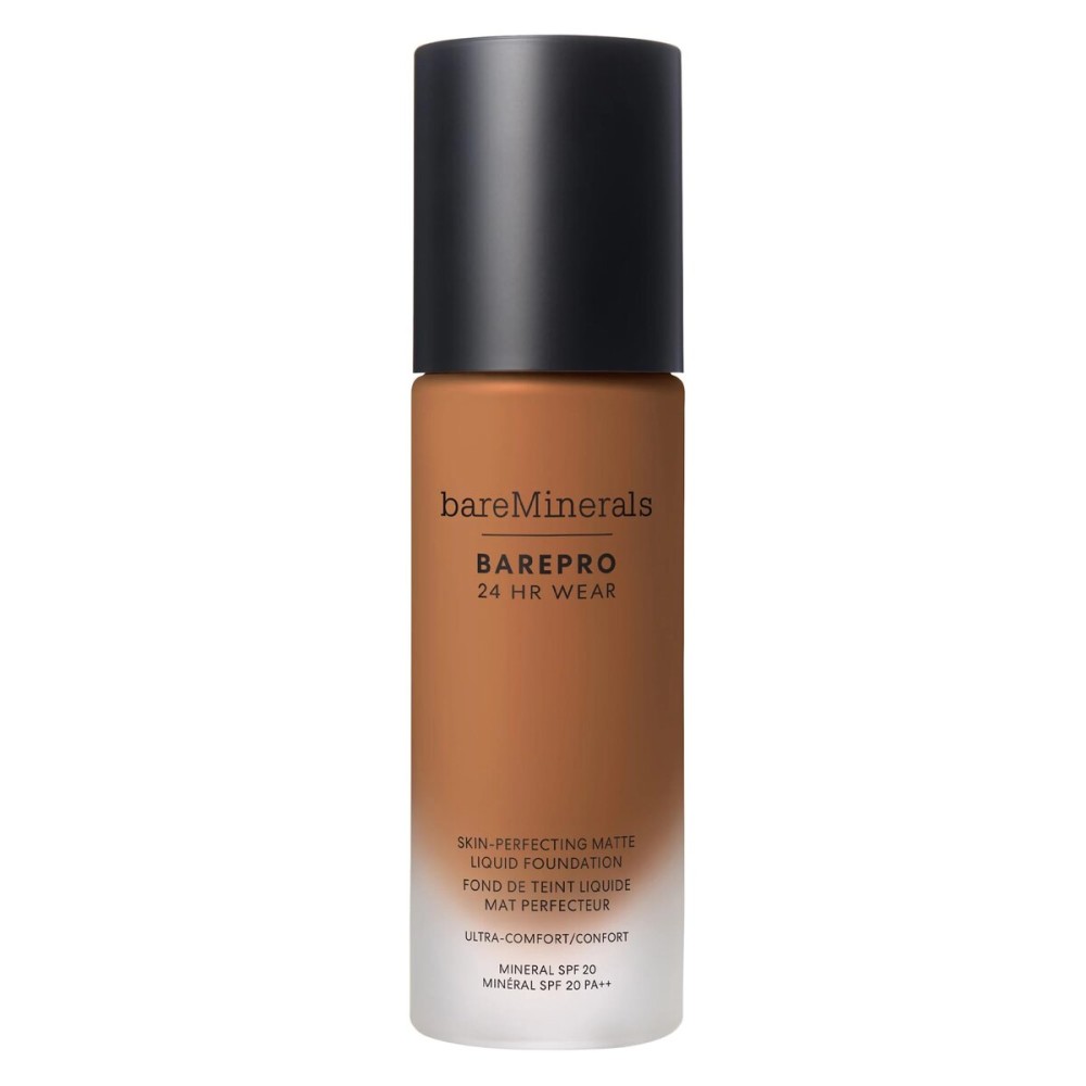 bareminerals Barepro 24HR Wear Matte Liquid Foundation Mineral SPF 20, Full Coverage Foundation Makeup for Mature Skin, Oil-Free, Vegan
