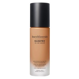 bareminerals Barepro 24HR Wear Matte Liquid Foundation Mineral SPF 20, Full Coverage Foundation Makeup for Mature Skin, Oil-Free, Vegan