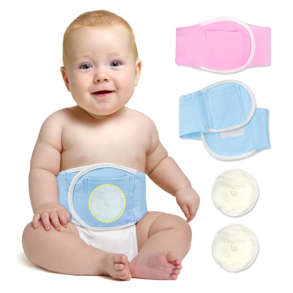 Mybow Baby Belly Band for Gas and Colic Relief Infant Gas Relief Heating Pad Newborns Heated Tummy Wrap Upset Stomach Relief Belly Band Colic Calm Soothe Belt Warmer Gifts for Toddlers