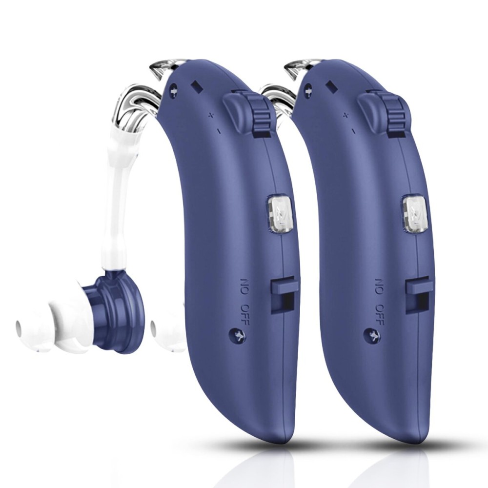 Rechargeable Hearing Aids for Seniors Type-C - Hearing Aids With Noise-Canceling - Each Hearing Aid 360 Rotating Hook Comfortable - hearing aids for severe hearing loss (BLUE)