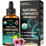 USDA Organic Lymphatic Drainage Supplement - Echinacea | Elderberry | Dandelion | Rosehip | Cleavers | Calendula | Burdock - Made in USA - Lymph System Drops - Immune Support, Cleanse & Detox, 2 fl oz