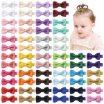 YHXX YLEN 60 PCS Hair Accessories - 2 Inch Fully Lined Non-Slip Bows for Babies, Toddlers and Newborns (30 Color Pairs)