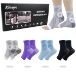KOLEVAPE 4 Pairs Neuropathy Socks for Women & Men,Nano Comprex Ankle Sleeves Protection Elastic Socks,Soothe Socks for Neuropathy Pain,Anti Fatigue Compression Foot Sleeve Brace Socks