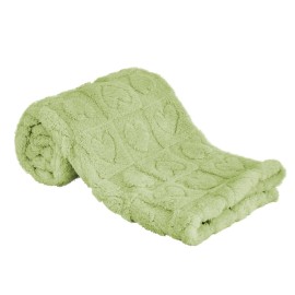 Yurhap Fleece Baby Blanket Heart Checkered Blanket, Ultra Soft Cozy Baby Blankets for Boys Girls, Fluffy Infant Toddler Newborn Receiving Blankets for Crib Stroller 3040 (Green)