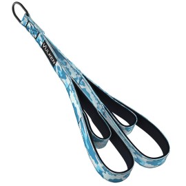 Vulken Tricep Rope Cable Attachment, 28.7 Inch & 22 Inch Two Lengths Built in One Pull Down Rope, Triceps Extension Straps Gym Equipment, Home Workout Handles for Resistance Bands, Blue Camo