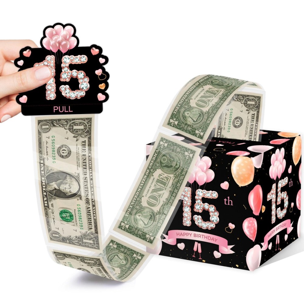 15th Birthday Surprise Gift Box - Happy Birthday Money Gift Boxes for Boys & Girls - 35PCS Bags