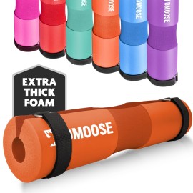 DMoose Barbell Pad, Relief Pressure from Neck, Shoulder, and Provide Lower Back Support, Non-Slip EVA Foam Squat Pad with Safety Straps, Hip Thrust Pad for Squats, Lunges - For Standard & Olympic Bars