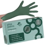 FRAMAR Green Gloves Disposable Latex Free - Heavy Duty Nitrile Gloves Medium, Disposable For Hair Dye, Cooking Glove Medium Nitrile Tattoo Glove, Guantes Desechables, Biodegradable - 100