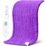 NOWWISH Heating Pad for Back Pain Relief & Period Cramps, 33x17 Inch Moist Heat Electric Heating Pad with 10 Heat Settings and Auto Shut-Off, Machine Washable, Christmas Gifts for Women, Purple