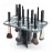 Luckyiren Brush Drying Rack, Brushes Dryer, Collapsible 28 Slot Acrylic Brush Holder Stand Tree Tray Support Display for Makeup Lovers Artist Nail Paint Brushes, Grey