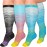 Diu Life 3 Pairs Plus Size Compression Socks for Women and Men Wide Calf Extra Knee High Support for Circulation