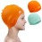 2 Pack Kids Swim Caps for Boys Girls, Durable Silicone Swimming Cap with 3D Ear Pockets for Age 3-15 Toddler Child Youth Teen, Unisex Swim Bath Hats for Short/Long Hair with Ear Plugs Nose Clip-4