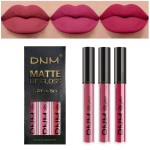 evpct 3Pcs Mauve red Berry pink Rose red Matte Liquid Lipstick Sets for Women 24-hour Matte+Lipstick Lipstick Lip Stain Gloss Long Lasting 24 Smudge Waterproof