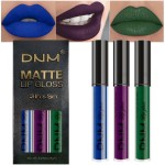 evpct 3Pcs Dark Blue Emerald Green Purple Matte Liquid Lipstick Lip Stain Sets for Women Matte+Lipstick Long Lasting 24 hr Hours Magic Lipstick 24 Hours original Waterproof 21