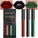 evpct 3Pcs Dark Black Emerald Green Red Matte Liquid Lipstick Lip Stain Sets for Women Matte+Lipstick Long Lasting 24 hr Hours Magic Lipstick 24 Hours original Waterproof 20