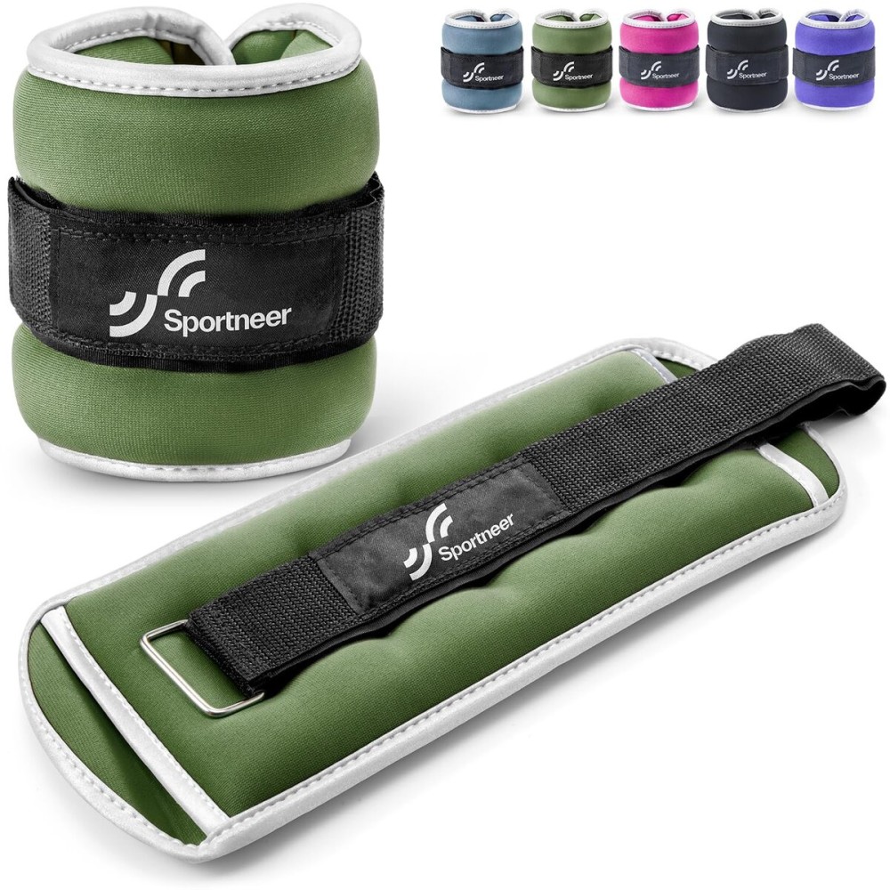 Sportneer Ankle Weights Wrist Weights -0.5 1 2 3 4 5 Lbs Pair for Men Women Kids Strength Training Wrist and Ankle Weights Set Comfortable and Soft Perfect for Dancing Running Walking Fitness Workout