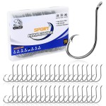 UCEC Circle Hooks Saltwater Offset-Point Fishing Hooks for Saltwater Freshwater Octopus Fishing 3/0 40pcs/Box