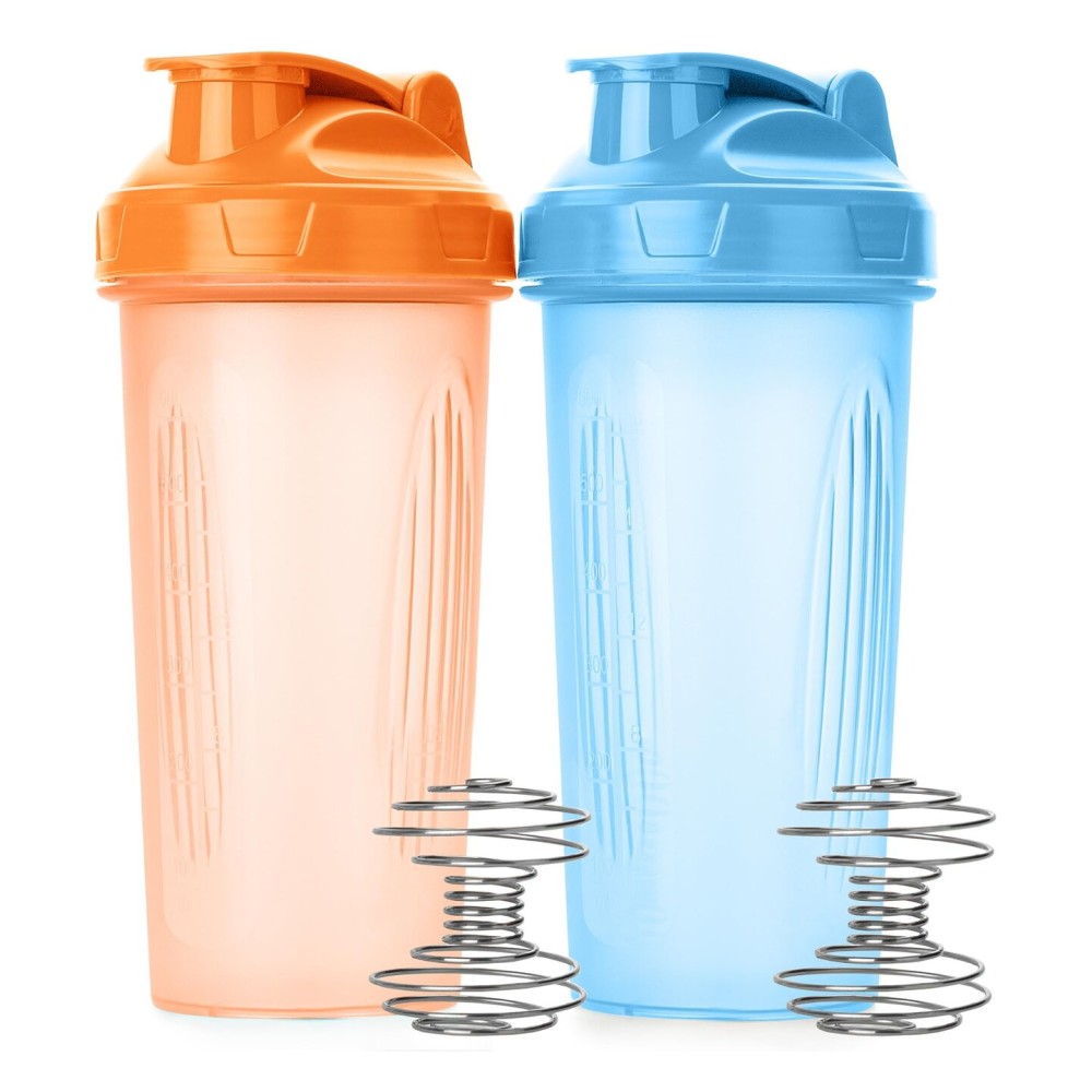 Mr. Pen- Shaker Bottles for Protein Mixes, 28 oz, 2 Pack, Protein Shaker Bottle with Wire Whisk Ball, Blender Bottle