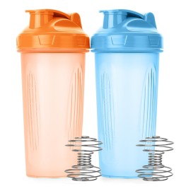 Mr. Pen- Shaker Bottles for Protein Mixes, 28 oz, 2 Pack, Protein Shaker Bottle with Wire Whisk Ball, Blender Bottle