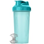 Mr. Pen- Shaker Bottles for Protein Mixes, 28 oz, 1 Pack, Light Blue, Protein Shaker Bottle with Wire Whisk Ball, Blender Bottle