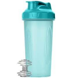 Mr. Pen- Shaker Bottles for Protein Mixes, 28 oz, 1 Pack, Light Blue, Protein Shaker Bottle with Wire Whisk Ball, Blender Bottle