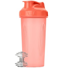 Mr. Pen- Shaker Bottles for Protein Mixes, 28 oz, 1 Pack, Light Pink, Protein Shaker Bottle with Wire Whisk Ball, Blender Bottle