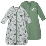 Yoofoss Baby Sleep Sack 0-6 Months Long Sleeve Wearable Blanket Baby 100% Cotton 2-Way Zipper 0.5 Tog Newborn Sleeping Sack, Lightweight(Small)