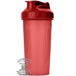 Mr. Pen- Shaker Bottles for Protein Mixes, 28 oz, 1 Pack, Red, Protein Shaker Bottle with Wire Whisk Ball, Blender Bottle