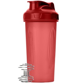 Mr. Pen- Shaker Bottles for Protein Mixes, 28 oz, 1 Pack, Red, Protein Shaker Bottle with Wire Whisk Ball, Blender Bottle