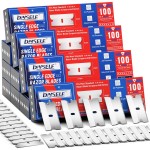 DIYSELF 1000-Piece High Carbon Steel Single Edge Razor Blades